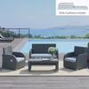 OUTSUNNY 3PCs Rattan Garden Seat Cushions Pads for Patio Furniture thumbnail 2