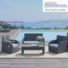 OUTSUNNY 3PCs Rattan Garden Seat Cushions Pads for Patio Furniture thumbnail 5