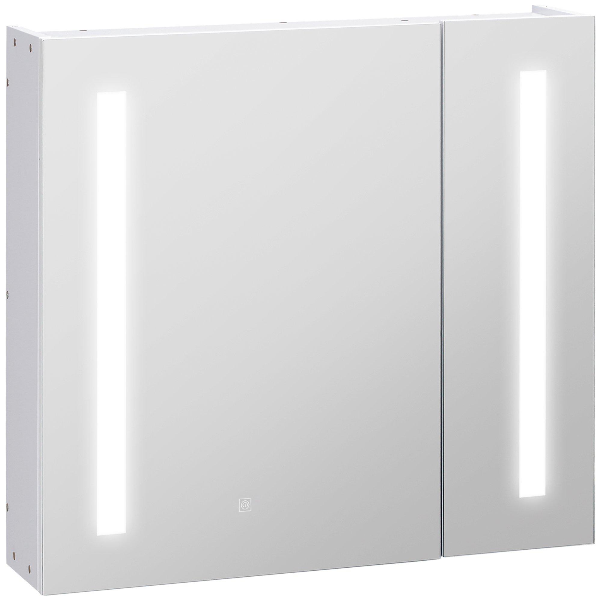 LED Illuminated Bathroom Mirror Cabinet with Lights Touch Switch