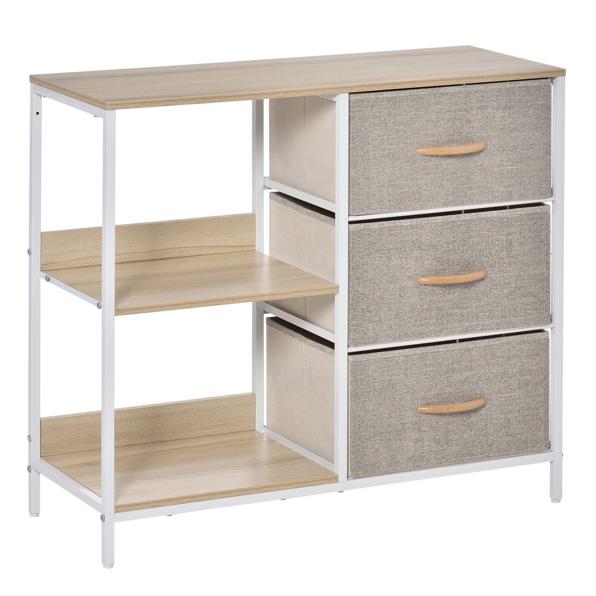 Storage Cabinet Organizer 3 Drawer Chest Dresser Tower with 2 Shelves