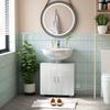Kleankin Bathroom Pedestal Under Sink Cabinet Modern Vanity Unit with Door thumbnail 2