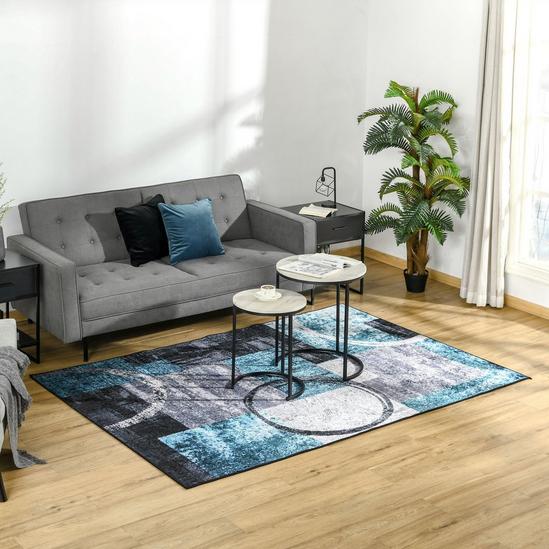 HOMCOM Geometric Rug, Modern Area Rugs Large Carpet for Living Room, Bedroom 3
