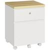 VINSETTO 2-Drawer Filing Cabinet Mobile File Cabinet Legal Size with Lock Wheels thumbnail 1