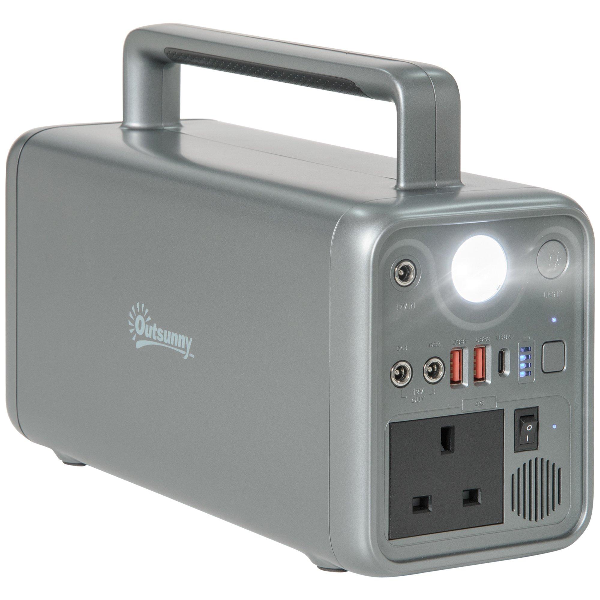 230.4Wh Portable Power Station with AC Outlets USB/PD/CAR Ports