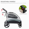 PAWHUT Pet Stroller Cat Pushchair Buggy Pram for M Dogs with 4 Wheels Safety thumbnail 5