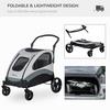 PAWHUT Pet Stroller Cat Pushchair Buggy Pram for M Dogs with 4 Wheels Safety thumbnail 6