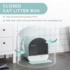 PAWHUT Hooded Cat Litter Tray Kitten Toilet w/ Scoop, Filter, Flap Door 43 x 44 x 47cm thumbnail 4