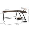 HOMCOM L Shaped Home Office Desk Gaming Workstation with Shelf & CPU Stand thumbnail 3