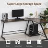 HOMCOM L Shaped Home Office Desk Gaming Workstation with Shelf & CPU Stand thumbnail 4