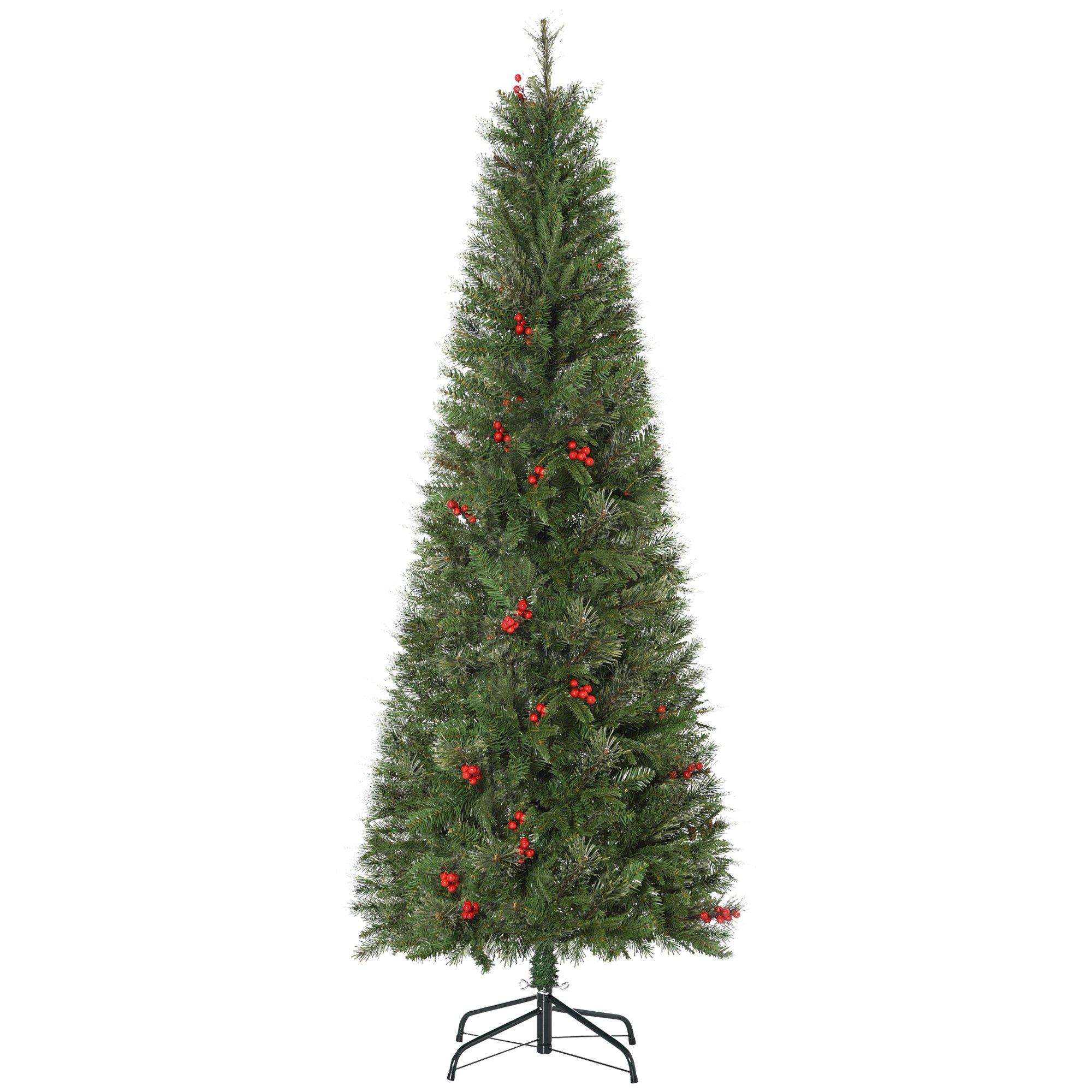 6' Artificial Christmas Tree Decoration Branch Tips Berry Auto Open