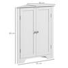 Kleankin Corner Bathroom Cabinet Freestanding Bathroom Storage Unit thumbnail 4