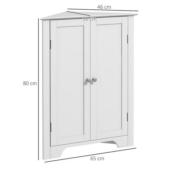 Kleankin Corner Bathroom Cabinet Freestanding Bathroom Storage Unit 4