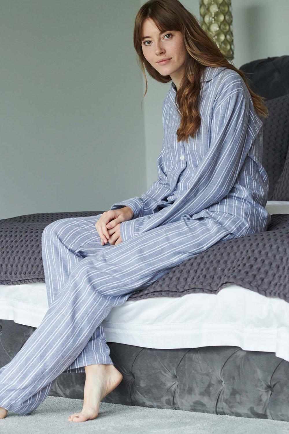 'Westwood' Pebble Brushed Cotton Pyjama Set
