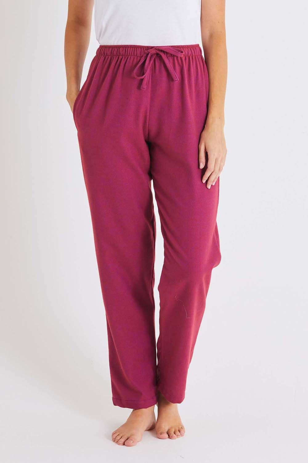 'Rioja' Herringbone Brushed Cotton Pyjama Trousers