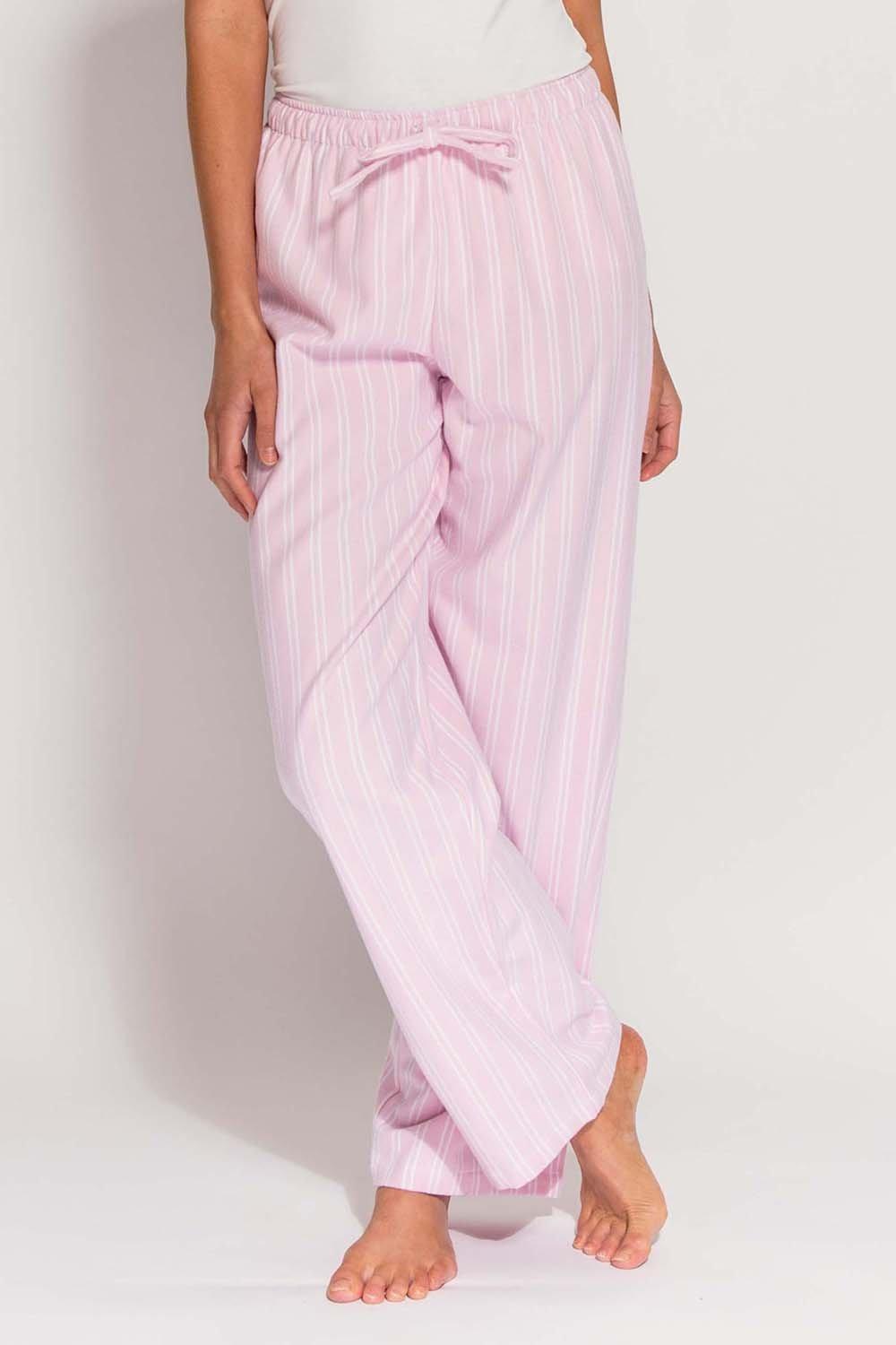 'Westwood' Pink Stripe Brushed Cotton Pyjama Trousers
