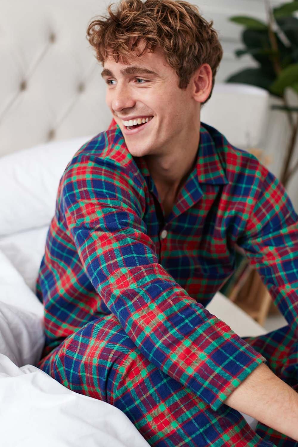 'Cairngorm' Tartan Brushed Cotton Pyjama Set