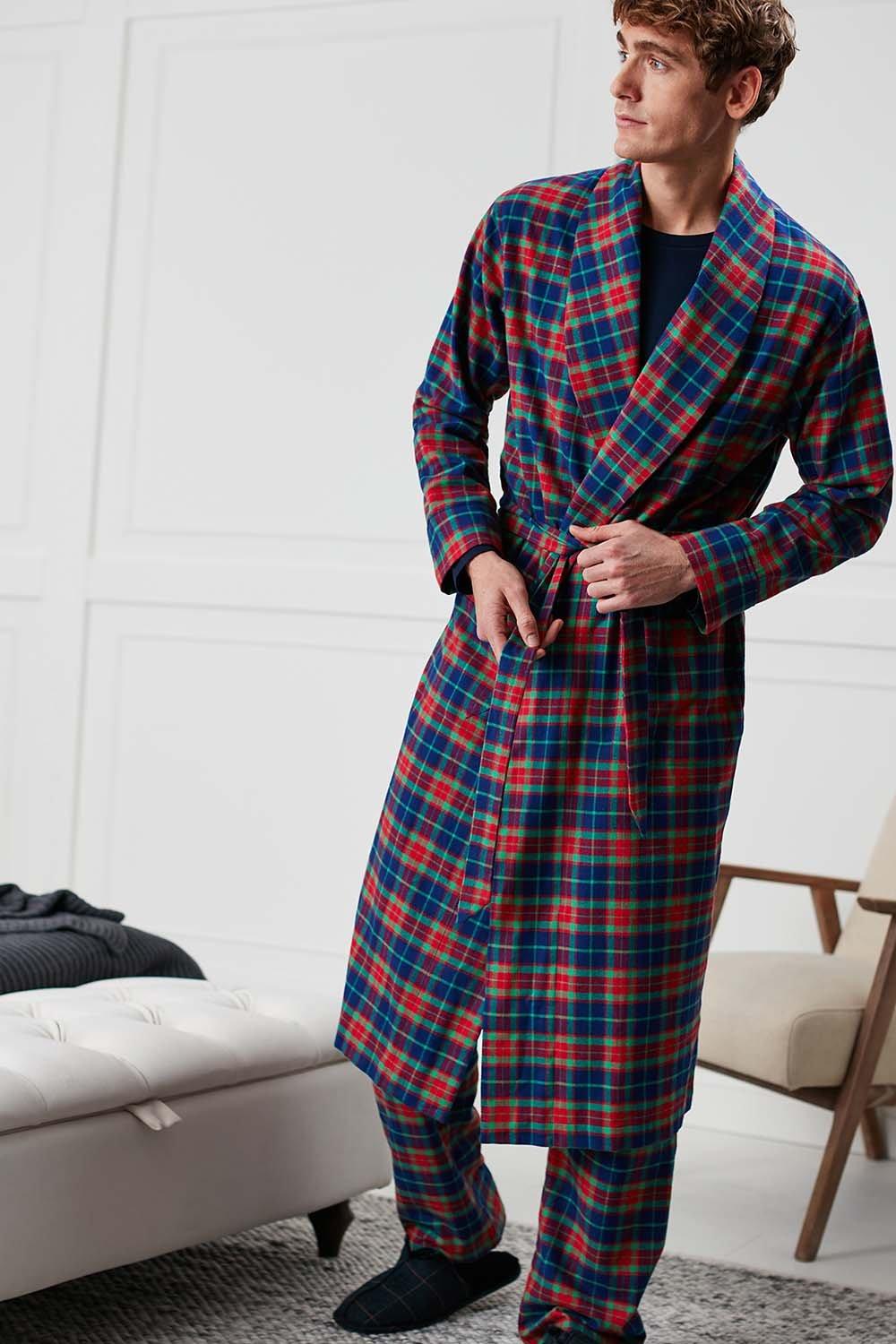 'Cairngrom' Tartan Brushed Cotton Dressing Gown