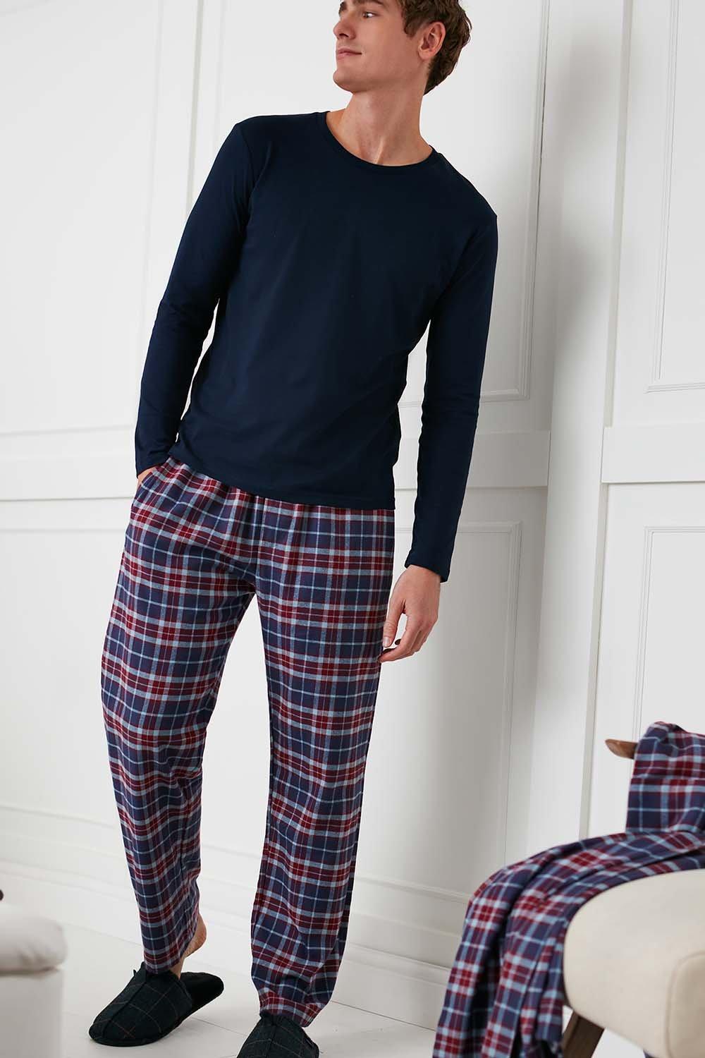 'Arran' Tartan Brushed Cotton Pyjama Trousers