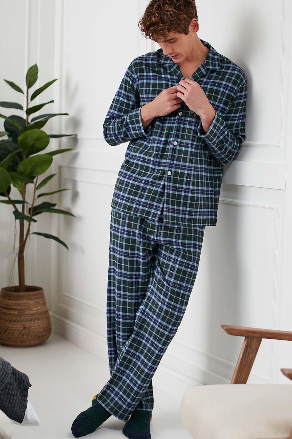 'Jura' Tartan Brushed Cotton Pyjama Set