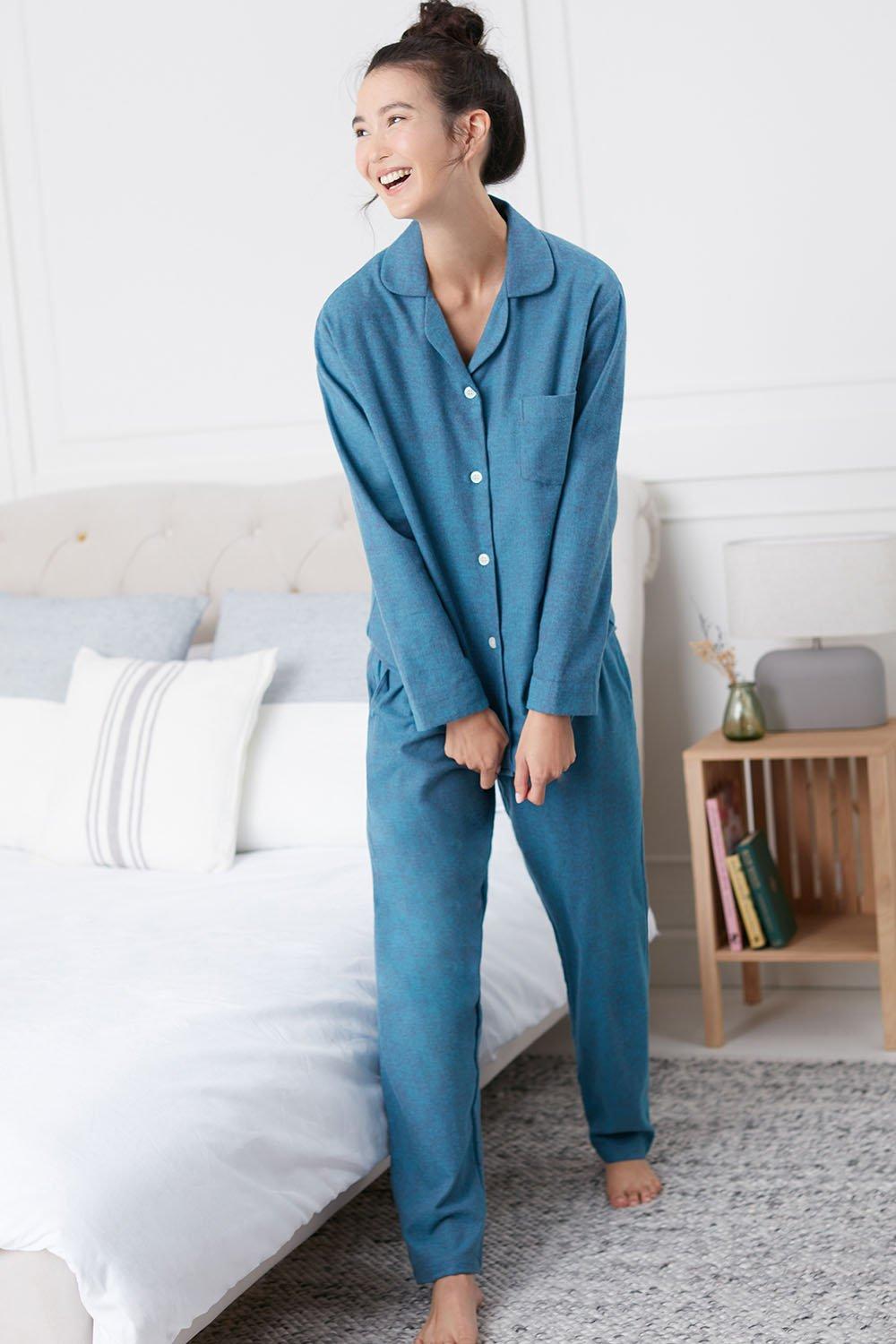 Arran 24 Herringbone Brushed-Cotton Pyjama Set