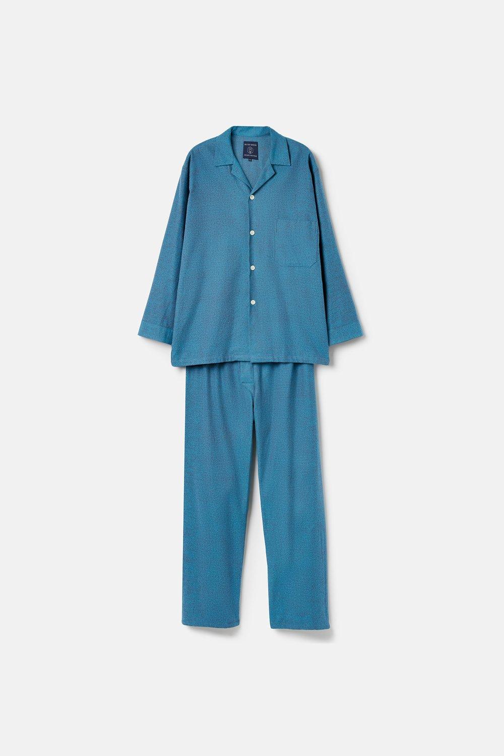 'Stornoway' Herringbone Brushed Cotton Pyjama Set
