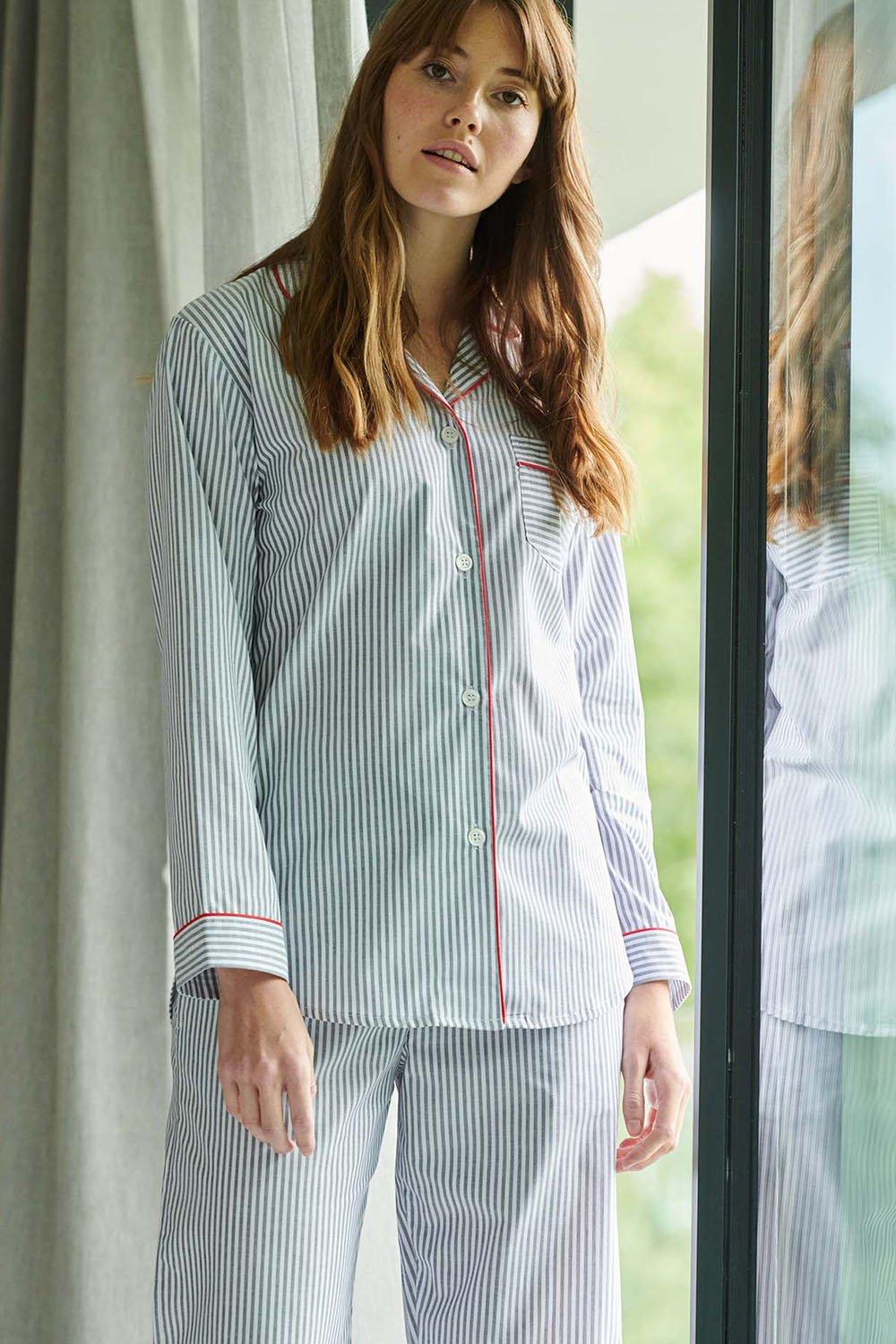 Sussex Stripe Crisp Cotton Pyjama Set