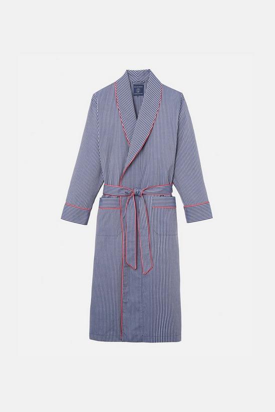 British Boxers Winchester Stripe Crisp Cotton Dressing Gown 2