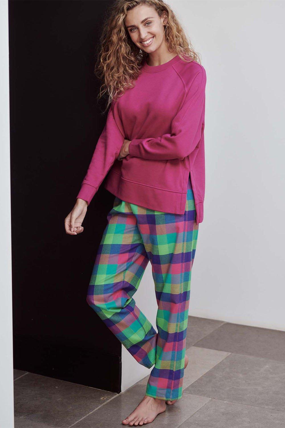 'Shire Square' Bright Brushed Cotton Pyjama Trousers