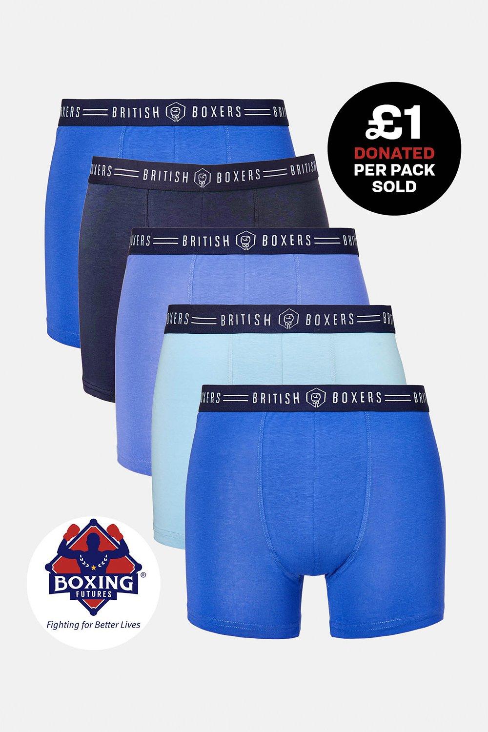 Pack of Five Blue Stretch Trunks