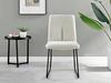 FurnitureboxUK Set of 2 Modern Chic Deep Padded Soft And Durable Stitched Fabric & Black Powder Coated Metal Leg Dining Chairs thumbnail 4