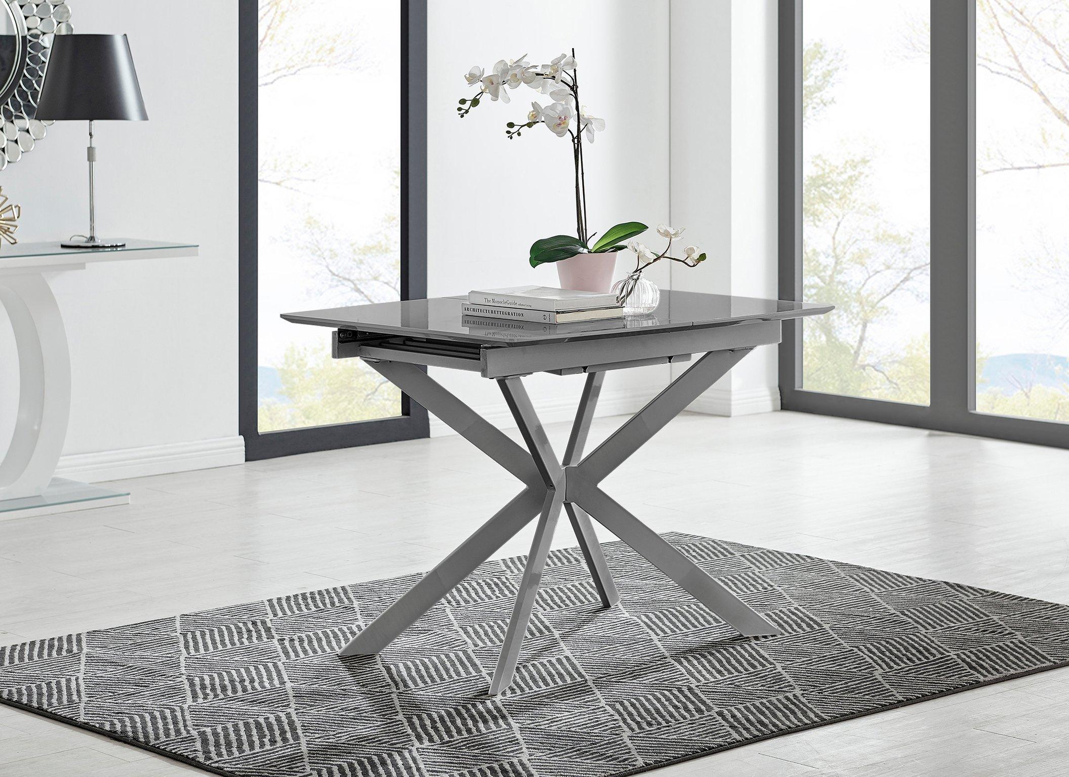 Lira 100cm Rectangular Extending High Gloss 4-6 Seat Dining Table