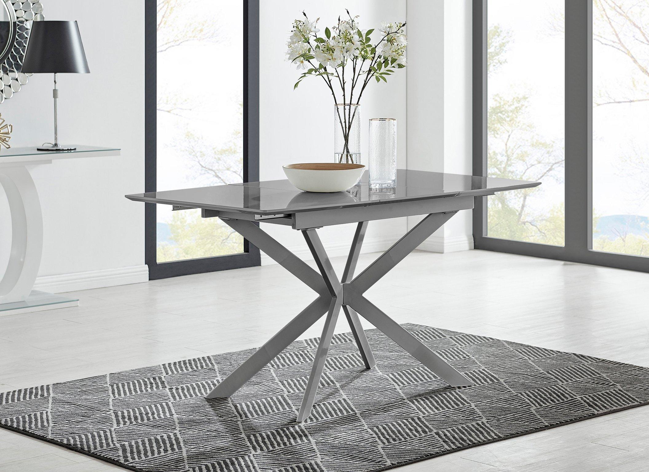Lira 120cm Rectangular Extending High Gloss 4-6 Seat Dining Table