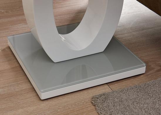 FurnitureboxUK Giovani Modern Square White High Gloss and Glass Top Side End Table Perfect for Living Rooms Hallways Bedrooms 3
