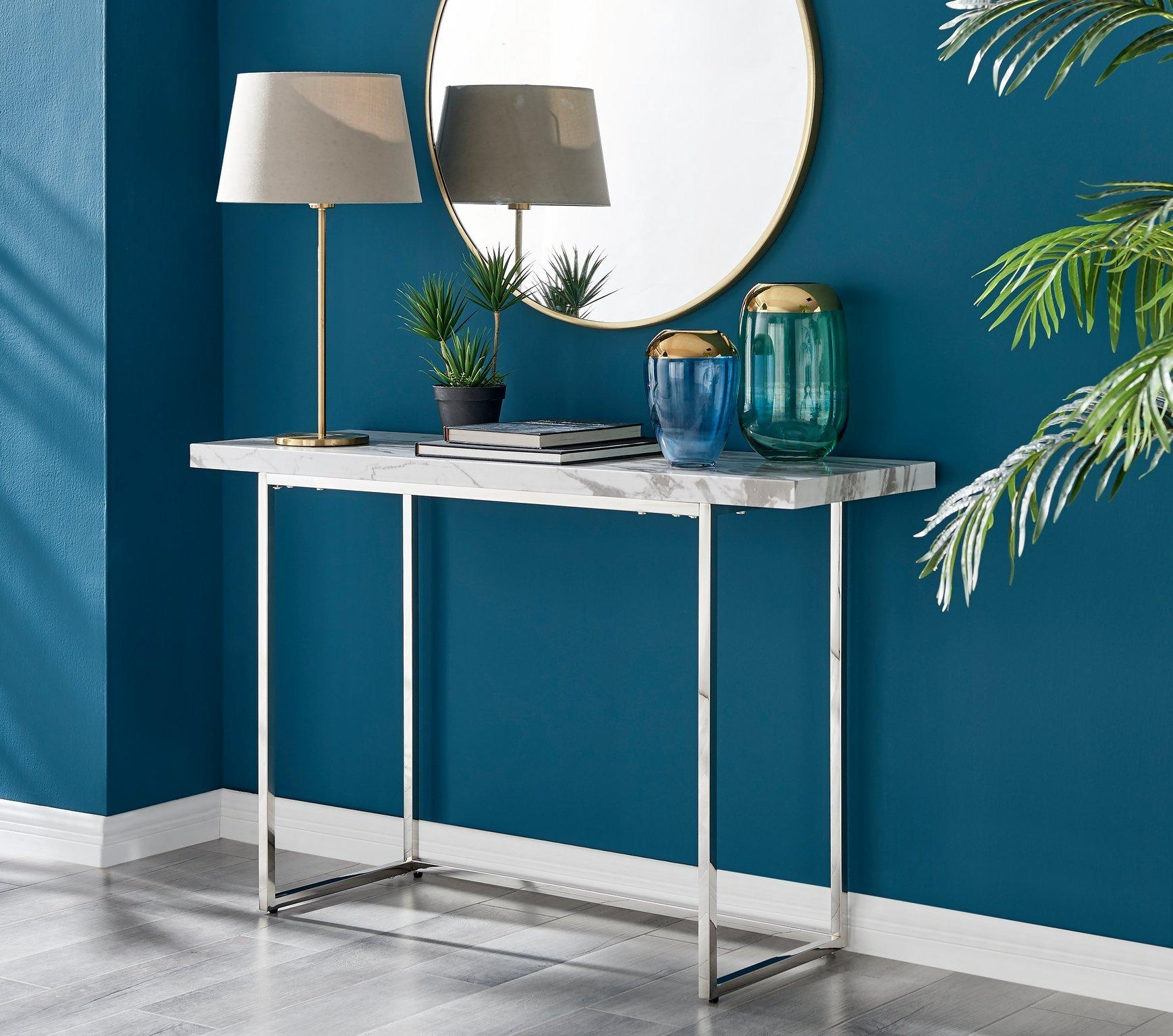 Kylo Rectangular Console Table with Metal U Shape Legs Modern Living Room Hallway Style