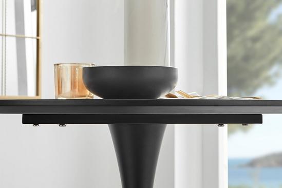 FurnitureboxUK Elina 80cm Round 2-Seater White Marble Effect Pedestal Dining Table 6
