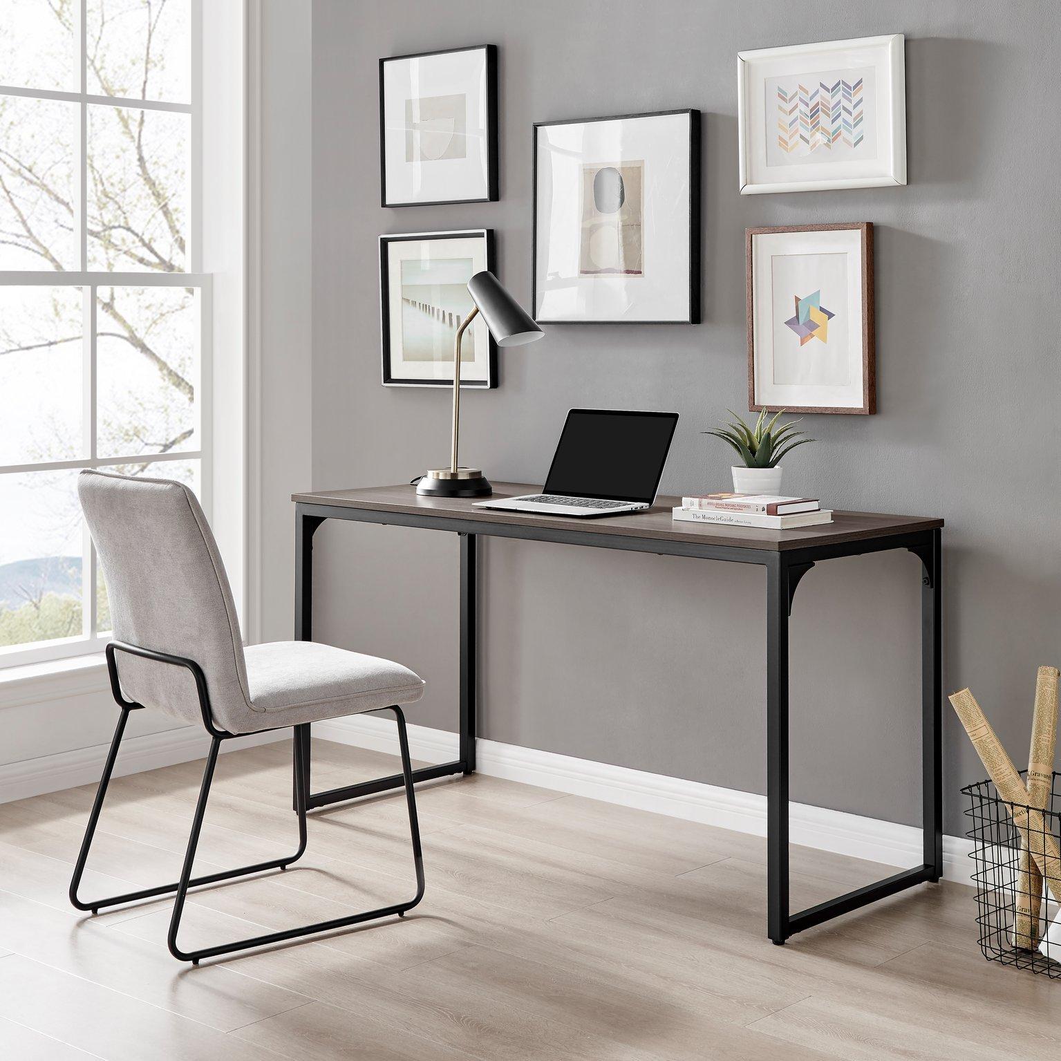 Kendrick 140cm Melamine Coated Home Office Computer Desk with Black Legs
