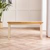 FurnitureboxUK Tenby Small Cream And Oak Coloured Wooden Dining Bench thumbnail 2