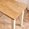 FurnitureboxUK Tenby Small Cream And Oak Coloured Wooden Dining Bench thumbnail 4