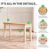 FurnitureboxUK Tenby Small Cream And Oak Coloured Wooden Dining Bench thumbnail 5