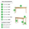FurnitureboxUK Tenby Small Cream And Oak Coloured Wooden Dining Bench thumbnail 6