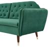 Home Detail Whitby Velvet Sofa Bed With Chesterfield Design With Gold Metal Tipped Wooden Legs thumbnail 4