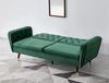 Home Detail Whitby Velvet Sofa Bed With Chesterfield Design With Gold Metal Tipped Wooden Legs thumbnail 6