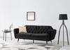 Home Detail Whitby Velvet Sofa Bed With Chesterfield Design With Gold Metal Tipped Wooden Legs thumbnail 1