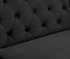 Home Detail Whitby Velvet Sofa Bed With Chesterfield Design With Gold Metal Tipped Wooden Legs thumbnail 5