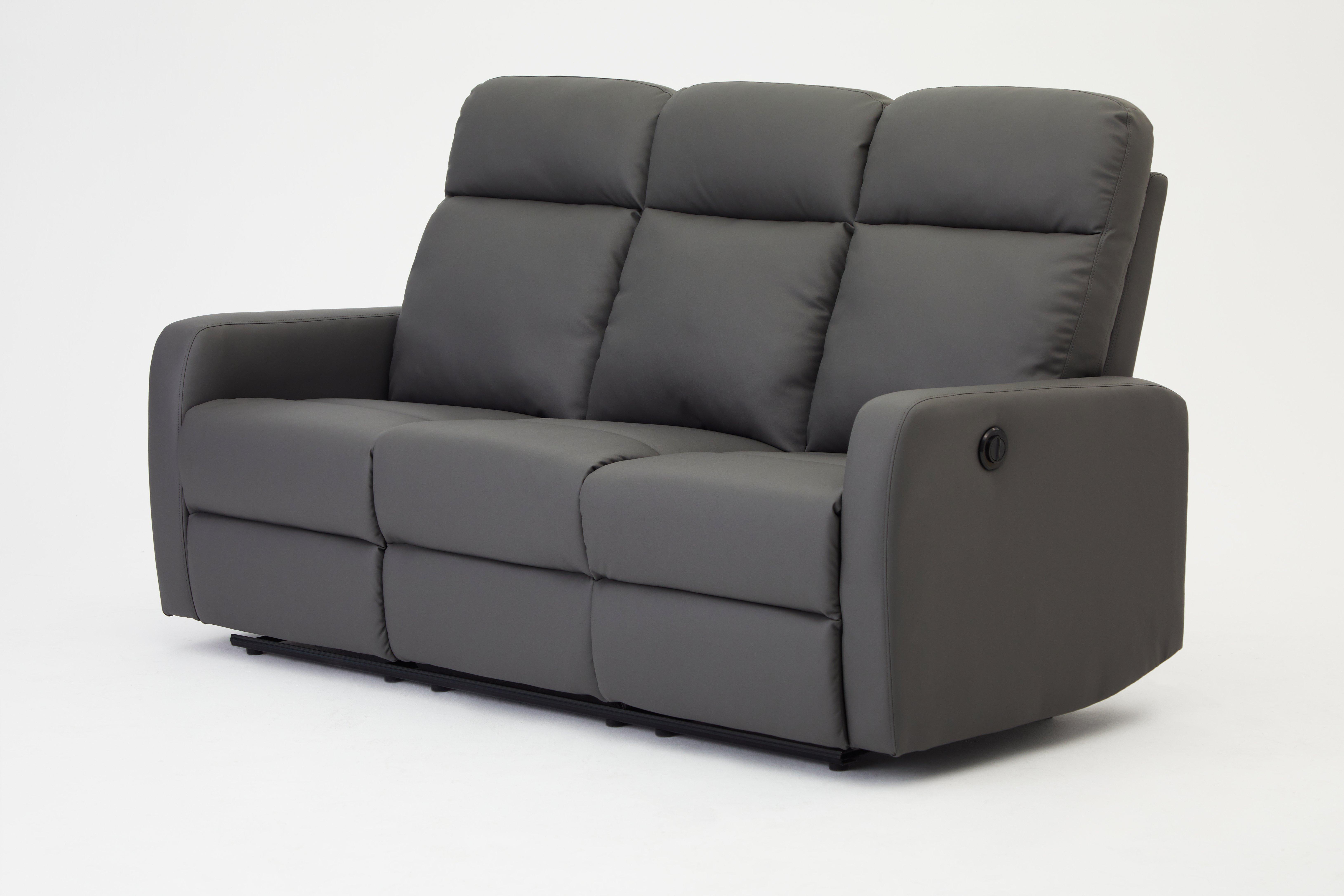 Mitchell Leather 3 Seater Recliner Sofa