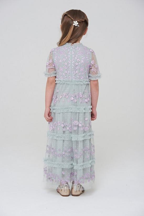 Amelia Rose Embroidered Ruffle Detail Dress 4
