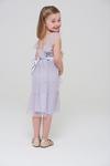 Amelia Rose Sequin Ruffle Sleeve Layered Skirt Satin Bow Dress thumbnail 5