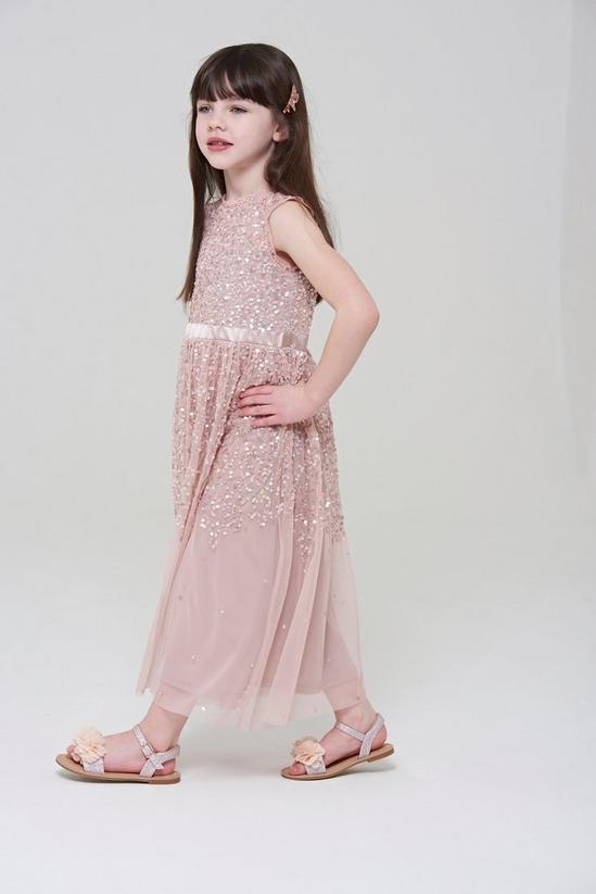 Amelia Rose Sequin Lace Trim Occasion Dress 3