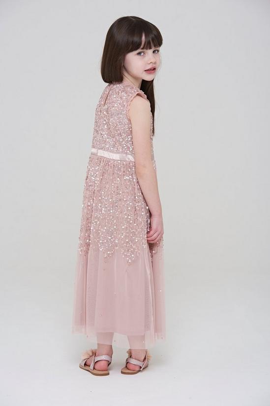 Amelia Rose Sequin Lace Trim Occasion Dress 4