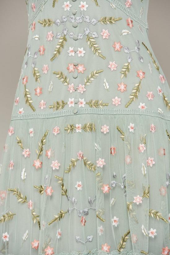 Amelia Rose Floral Embroidered Midi Dress 4